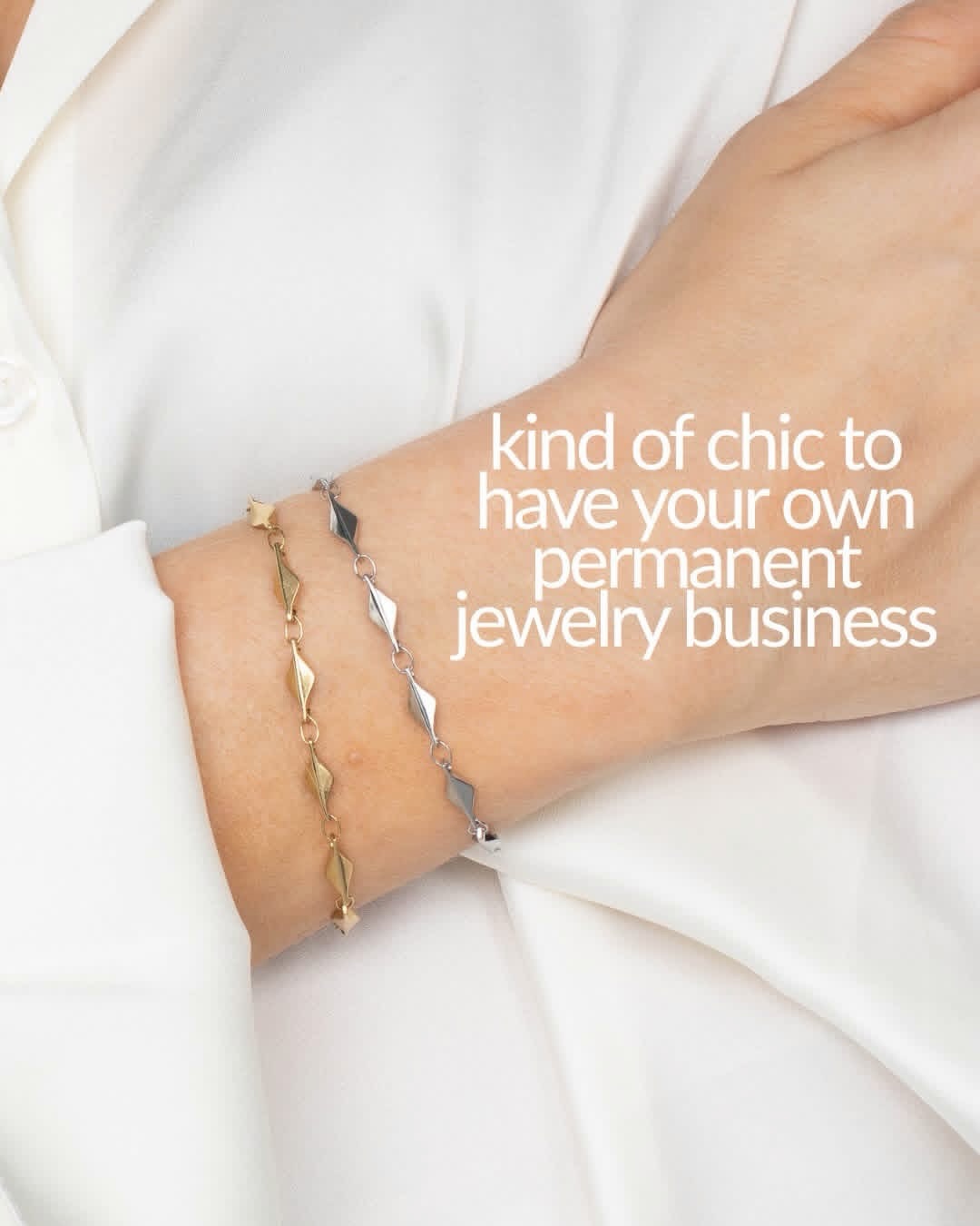 starting your own permanent jewelry business is kinda chic… don’t ya think? ✨comment “info” to learn more!