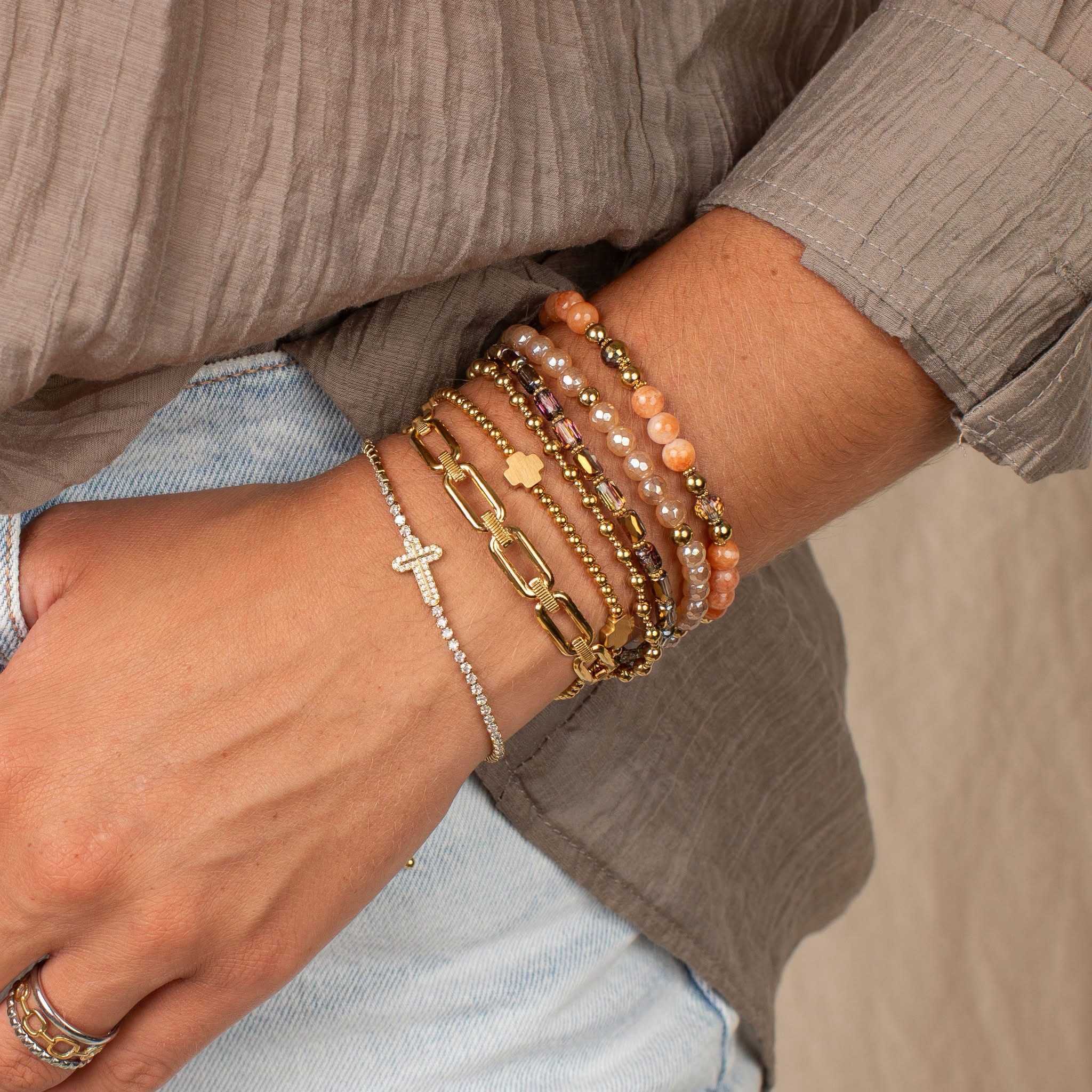A wrist full of favorites just hits different. ✨ Color, shine, texture—every bracelet brings something to the look that we love!
